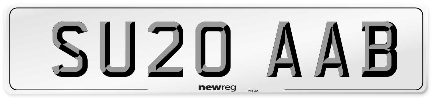SU20 AAB Number Plate from New Reg